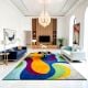 Handcrafted Multicolor Wave Abstract Living Room Rug